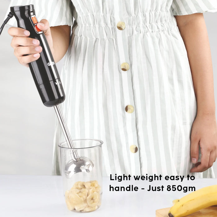 Electric Turbo Hand Blender Black 350W with Stainless Steel Arm - Black (4063 HB BL)
