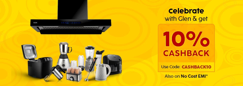 Celebrate Diwali with Glen & get 10% Cashback on all Products Over Current Discounts
