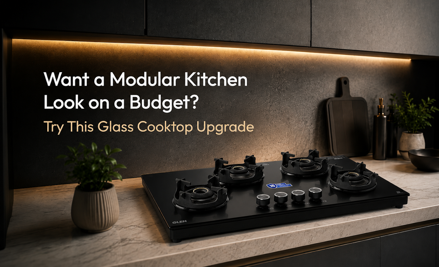 Want a Modular Kitchen Look on a Budget? Try This Glass Cooktop Upgrade