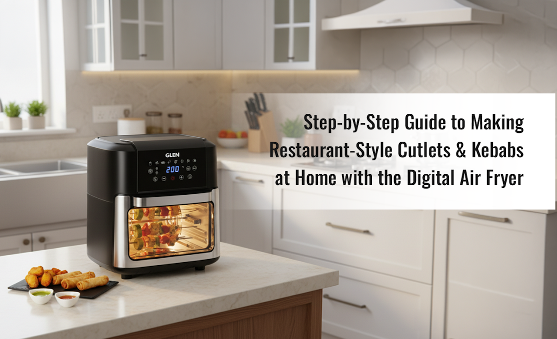 Step-by-Step Guide to Making Restaurant-Style Cutlets and Kebabs at Home with the Digital Air Fryer