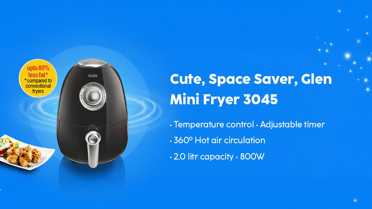 Cute, Space Saver, Glen Mini Fryer 3045