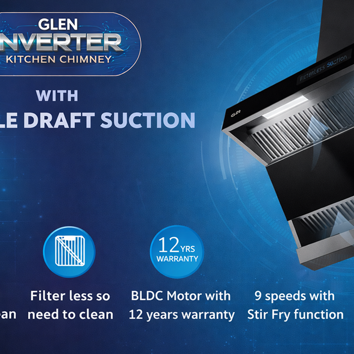 Revolutionize your Kitchen Ventilation with Glen Double Draft Suction Chimney