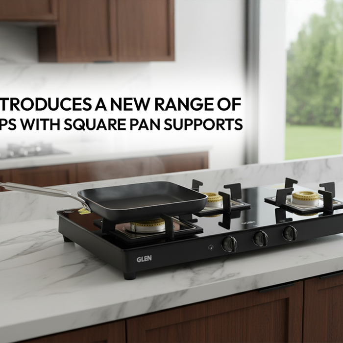 Glen introduces a new range of cooktops with square pan supports