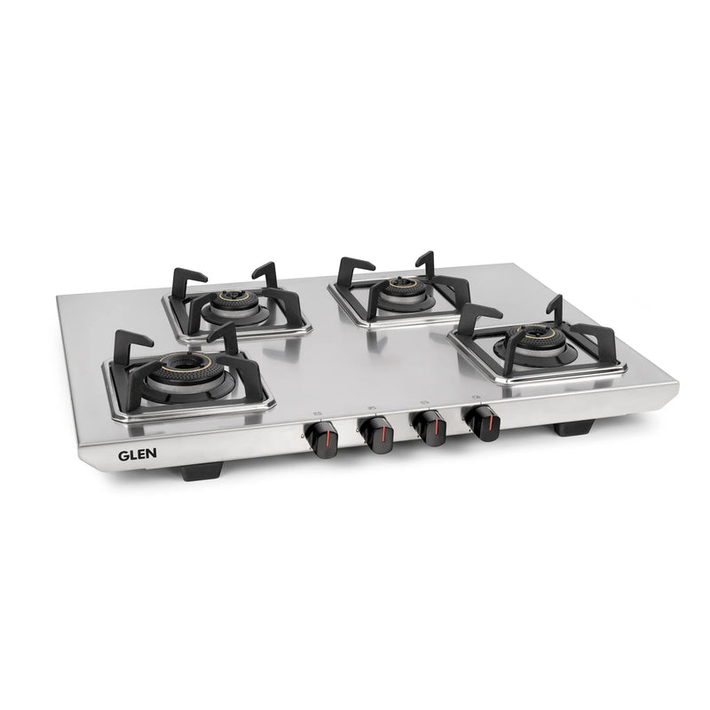 4 Burner Ultra Tuff Stainless Steel Gas Stove with High Efficiency Forged Brass Burners - Manual/Auto Ignition (CT1054UTDTSS)