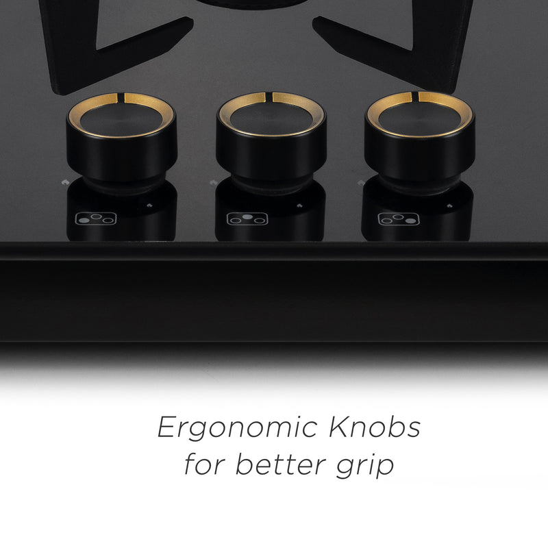 3 Burner DFVS Glass Hob with 2 Triple Ring Total Brass Burners Auto Ignition (BH1093XLDFTHT2TR)