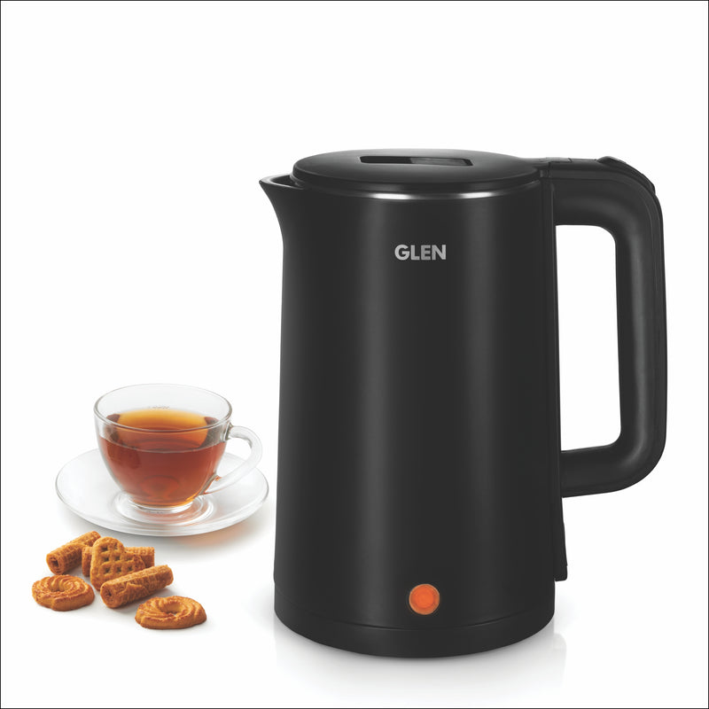 Electric Kettle 1.5 Litre Plastic Clad Stainless Steel, 360° Rotation Base, Auto Shutoff, 1350W (SA-9010)