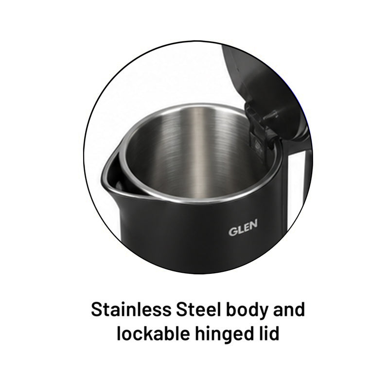 Electric Kettle 1.5 Litre Plastic Clad Stainless Steel, 360° Rotation Base, Auto Shutoff, 1350W (SA-9010)