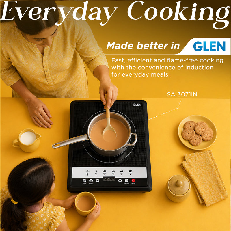 Induction Stove with 6 Pre-set Cooking Functions 1200 watt - SA 3071 IN