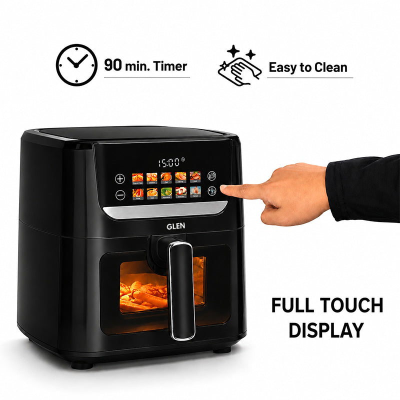 Digital Air Fryer 6 Litre Capacity with 10 Pre Set Menu, Timer and Temperature Control, 1500W - Black (SA3064FT)