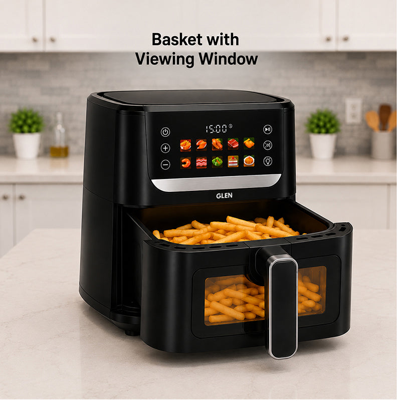Digital Air Fryer 6 Litre Capacity with 10 Pre Set Menu, Timer and Temperature Control, 1500W - Black (SA3064FT)