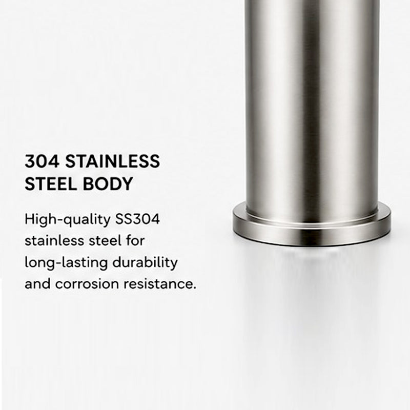 Kitchen Faucet with Double Bend Neck Spout and with Hot and Cold Mixer - KF-107MSSMDB
