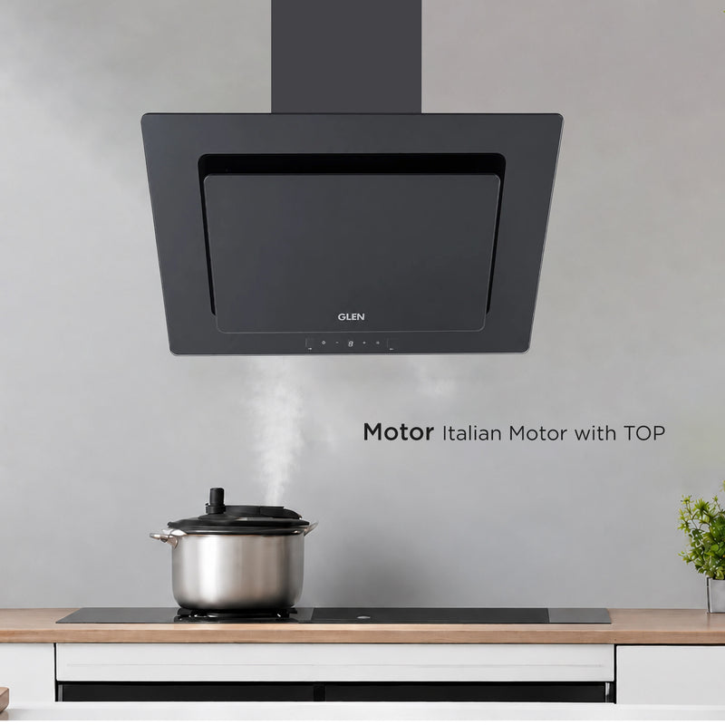 Electric Chimney Vertical Glass Motion Sensor, Baffle filters 60cm 1250 m3/h- Black (CH6079MS60)