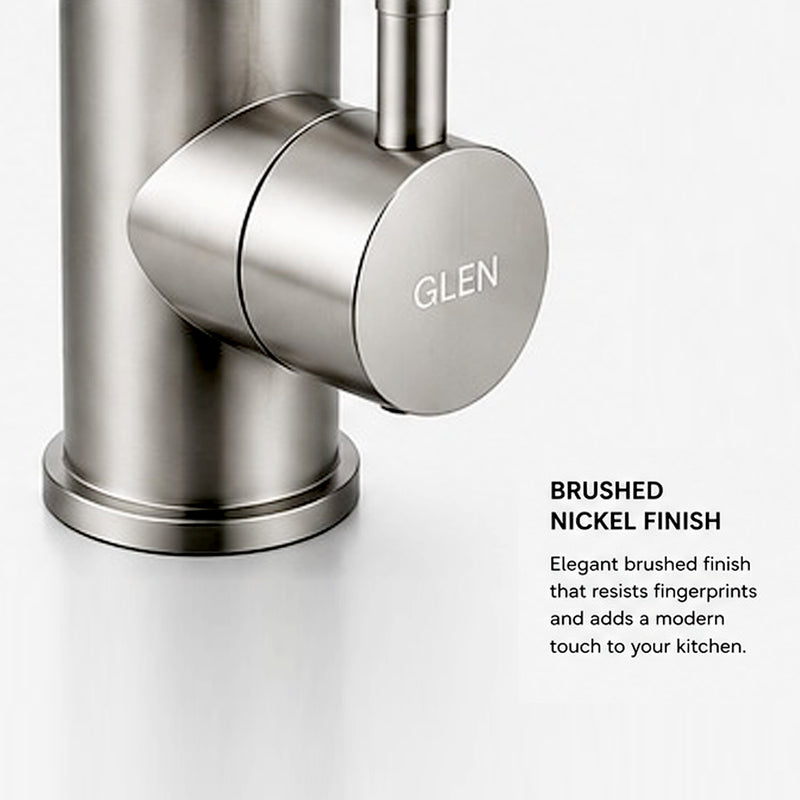 Kitchen Faucet with Double Bend Neck Spout and with Hot and Cold Mixer - KF-107MSSMDB