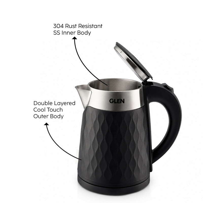 Glen Electric Kettle 9001 Black 1.8L 1500 W