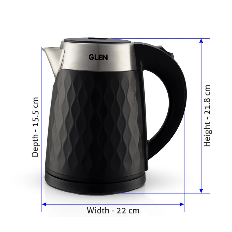Glen Electric Kettle 9001 Black 1.8L 1500 W