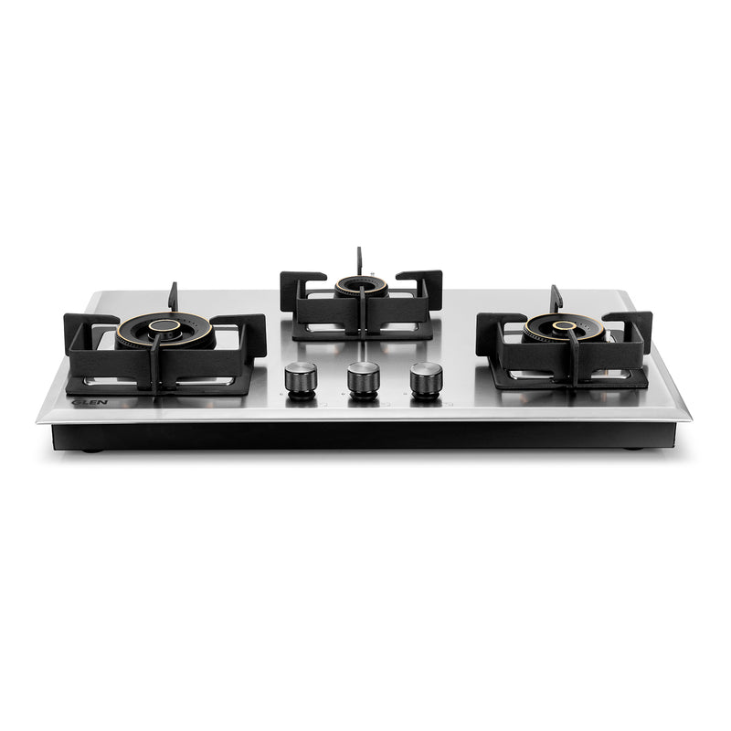 3 Burner DFVS Stainless Steel Hob with 2 Triple Ring Forged Brass Burners Auto Ignition (BH1073XLDFHT2TRSS)