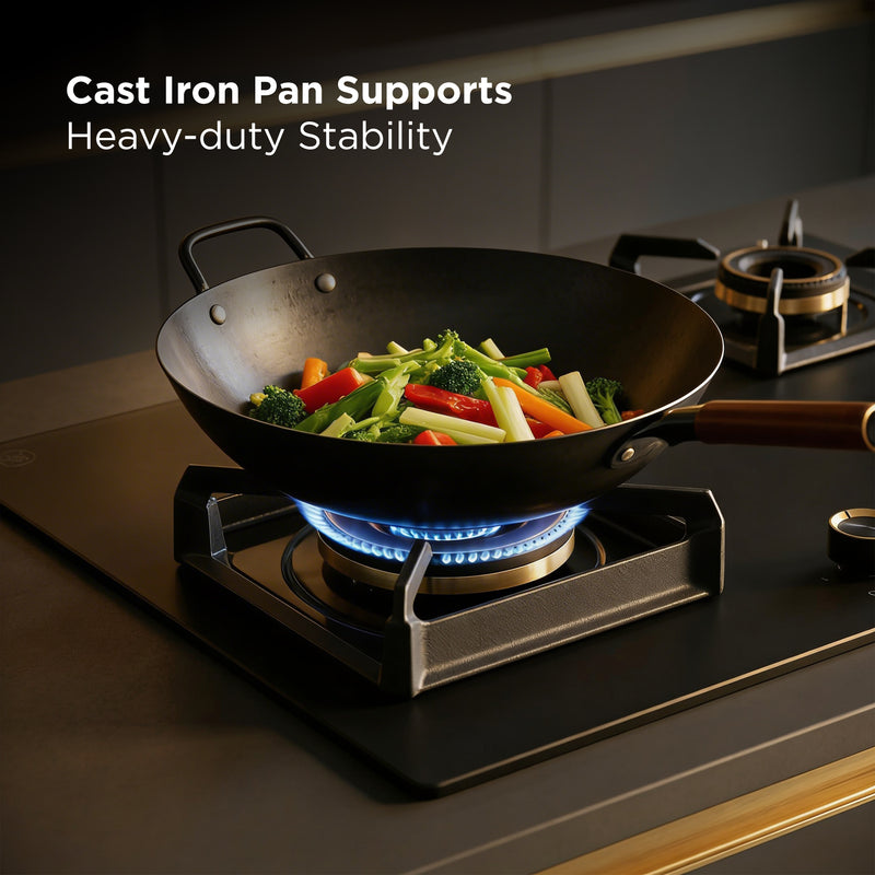 4 Burner DFVS Matt Glass Hob with 2 Triple Ring Total Brass Burners Auto Ignition (BH1094XLDFTHT2TRMG)