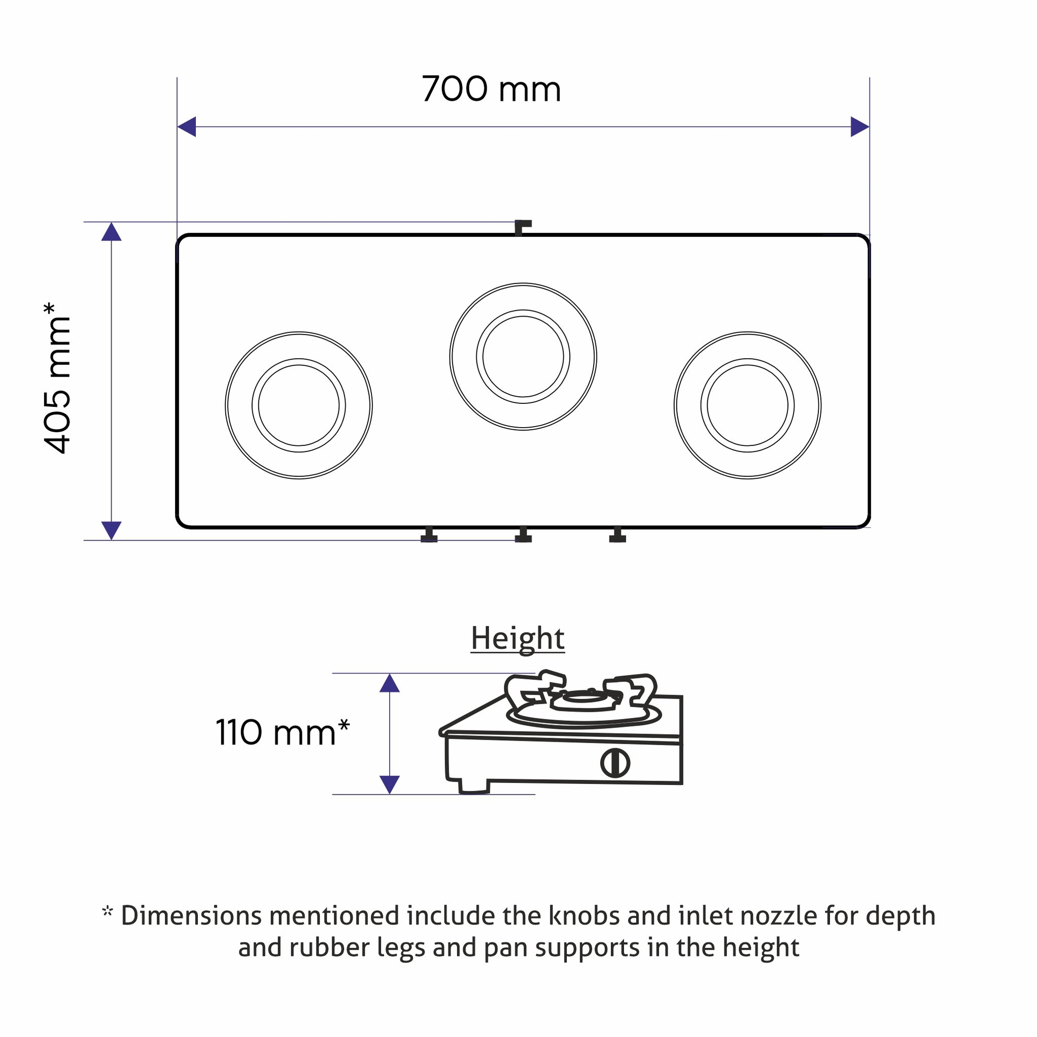 3 Burner Gas Stove - Buy Glen Stove Online at Best Prices — Glen ...