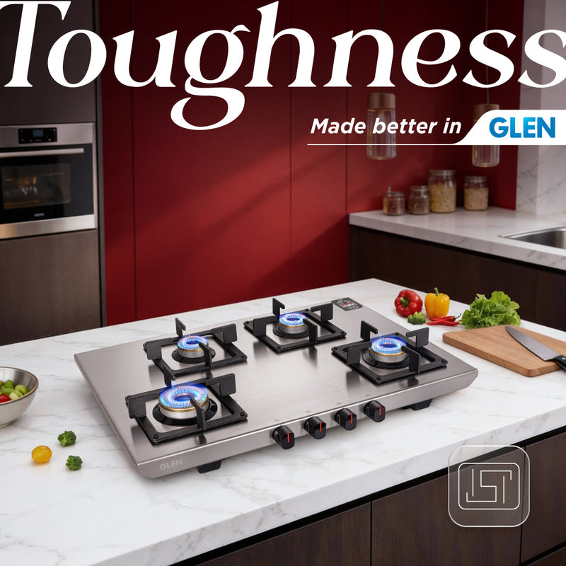 4 Burner Ultra Tuff Stainless Steel PNG Gas Stove with Forged Brass Burner (CT1054UTSSPN)
