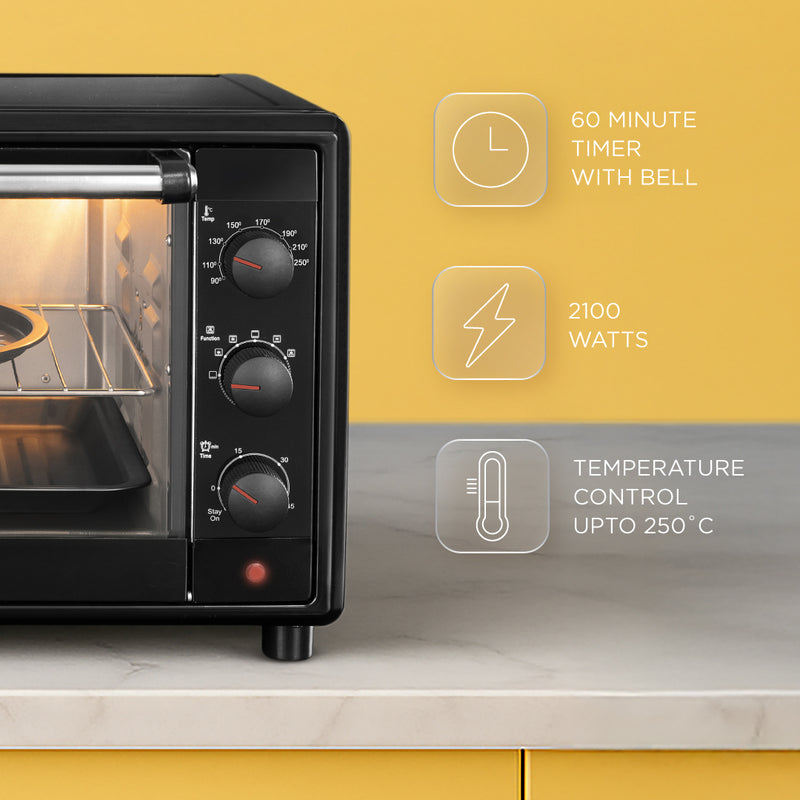 Oven Toaster Griller (OTG) -35 Litres, Motorized Rotisserie, Convection Fan, 2100W - Black (SA5035BLRC)