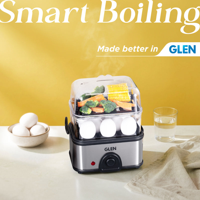 Egg Boiler Steamer Plus Boils Upto 16 Eggs Auto shut Off, Push Button Start, 350W (SA3036EBSPLUS)