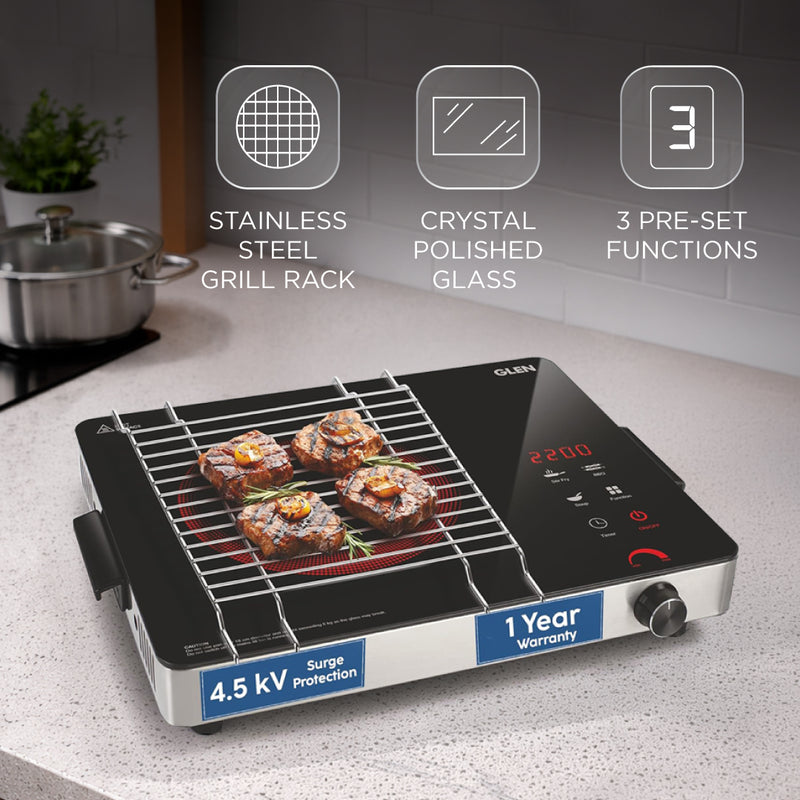 Infrared Stove with 3 Preset Cooking Functions 2200W- SA3074 IR22