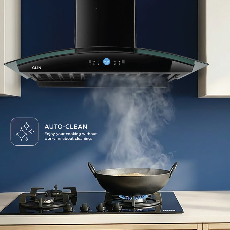 Auto Clean Chimney with LCD Display, Heat Sensors and BLDC Motor 1600 m³/h - 60/76/90cm (CH6061LCDDCAC)