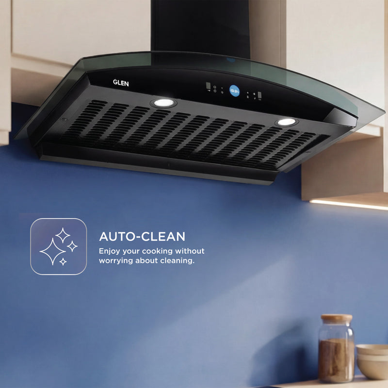 Auto Clean Chimney with LCD Display, Heat Sensors and BLDC Motor 1600 m³/h - 60/76/90cm (CH6061LCDDCAC)