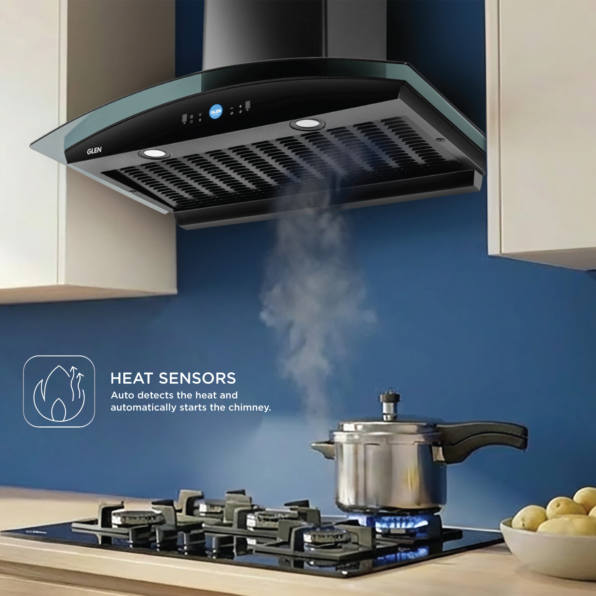 Buy Auto Clean Heat Sensor LCD Chimney 60/76/90cm Online at Best