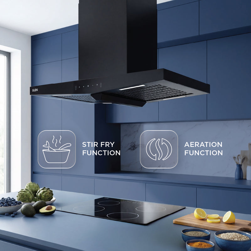 Auto Clean Island Kitchen Chimney Filter less with BLDC Motor 90cm 1600 m3/h (CH1000MSACISBL90)