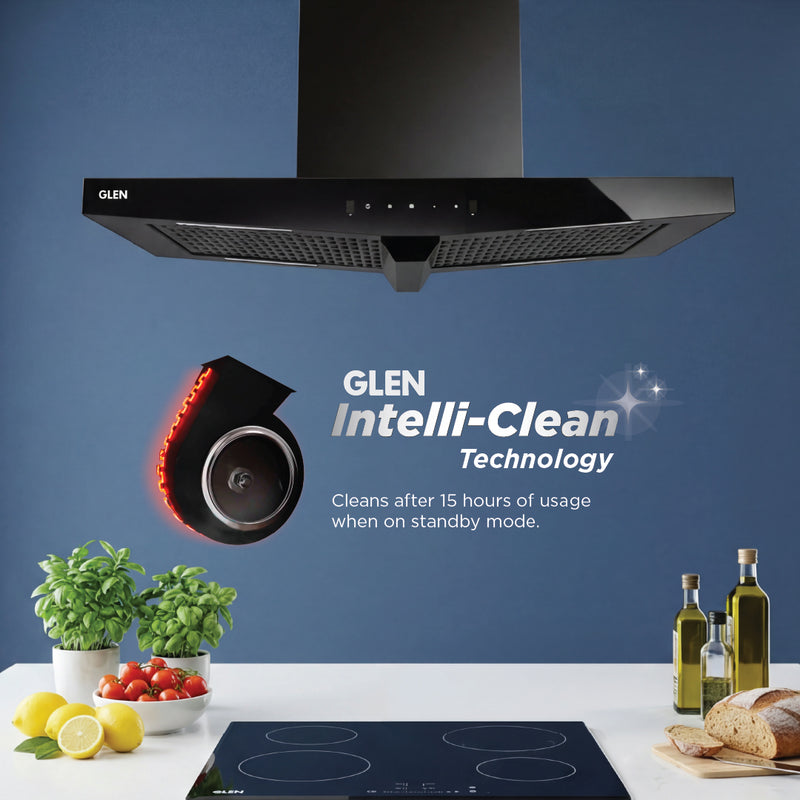 Auto Clean Island Kitchen Chimney Filter less with BLDC Motor 90cm 1600 m3/h (CH1000MSACISBL90)