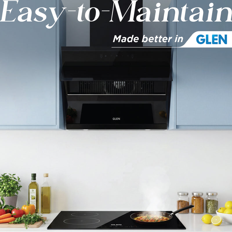 Auto Clean Glass Filterless Chimney with Motion Sensor 1400 m3/h 60/75/90cm (6073SXAC)