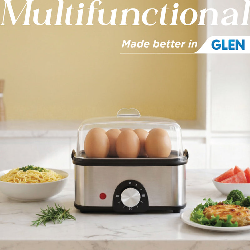 3 in 1 Electric Multi Cooker Egg Boiler - Steam, Cook & Boil, 45 Minutes Timer, 350W -(3035MC)