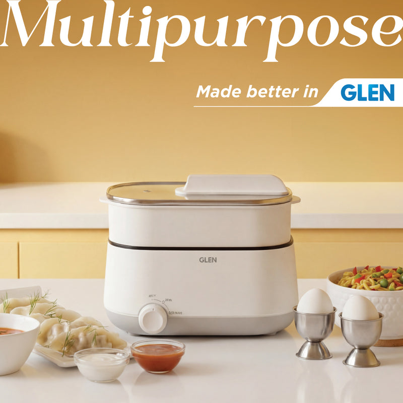 3 in 1 Multi Food Steamer - Steam, Cook & Boil, 2 Power Settings, 600W - (SA-3051MFS)