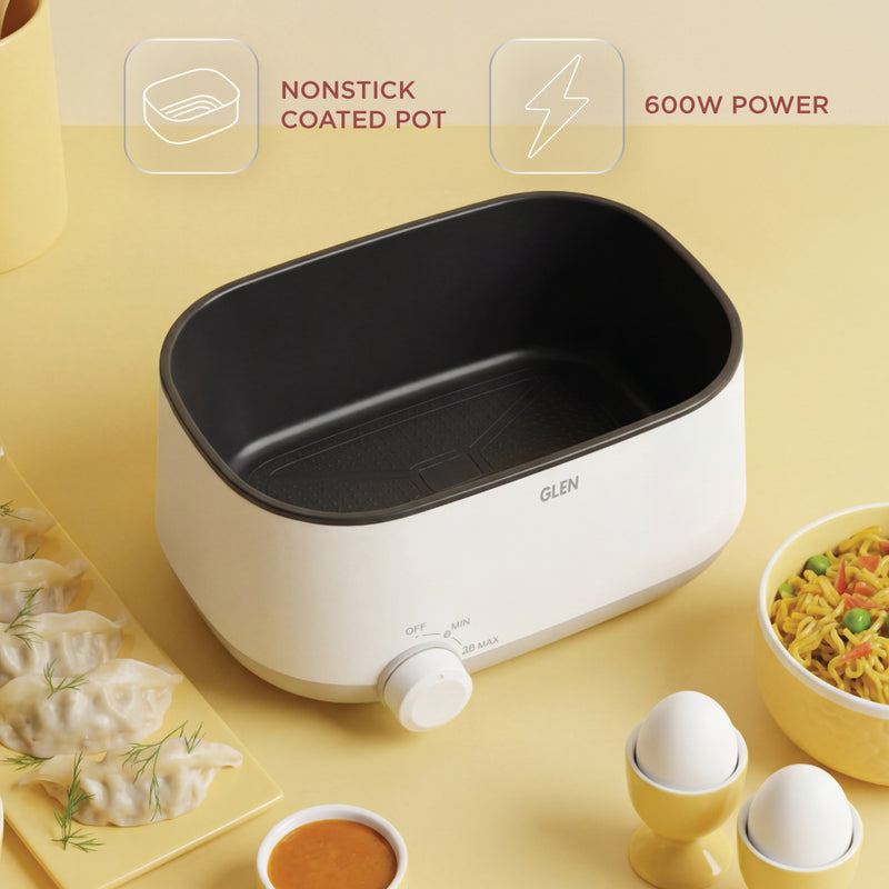 3 in 1 Multi Food Steamer - Steam, Cook & Boil, 2 Power Settings, 600W - (SA-3051MFS)