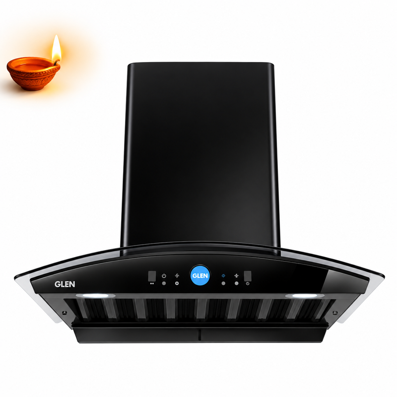 Auto Clean Chimney with LCD Display, Heat Sensors and BLDC Motor 1600 m³/h - 60/76/90cm (CH6061LCDDCAC)
