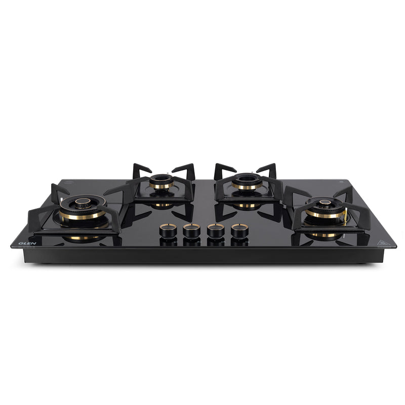 4 Burner DFVS Glass Hob with 2 Triple Ring Total Brass Burners Auto Ignition (BH1094XLDFTHT2TR)