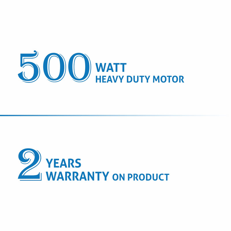 Mixer Grinder 500W with 2 Stainless Steel Grinder and Chutney Jars - Red (4023)