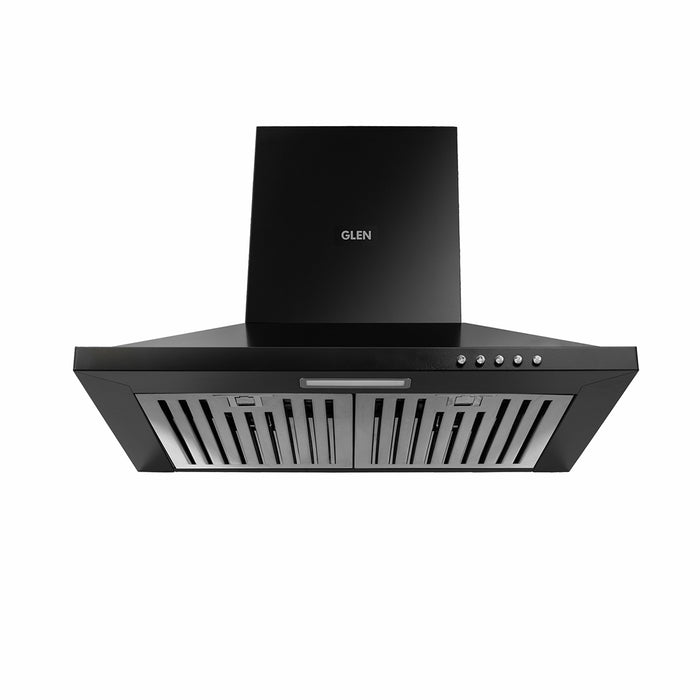 Electric Kitchen Chimney, Pyramid Shape SS Baffle filters 60cm 1100 m³/h - Black (6050 IN BLK)