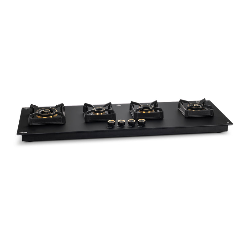 4 Burner DFVS Glass Hob with Triple Ring Total Brass Burners Auto Ignition (BH1094LIDFTHT2TRMG)