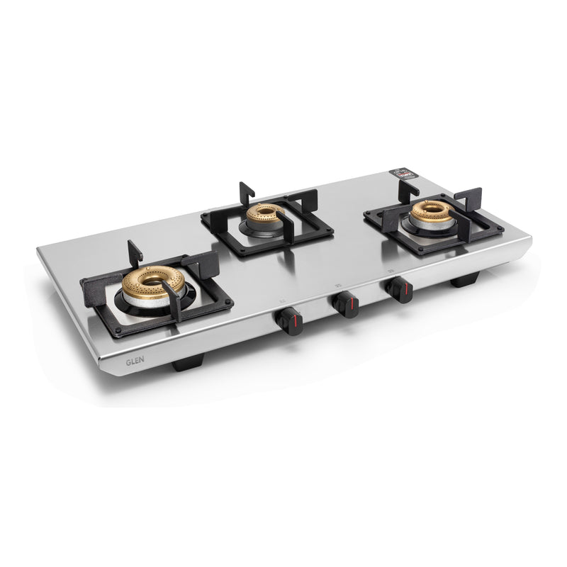 3 Burner Ultra Tuff Stainless Steel Gas Stove with Forged Brass Burner