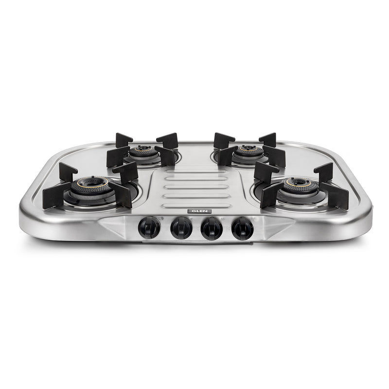 4 Burner Ultra Slim Stainless Steel Gas Stove Extra Wide 1 High Flame 3 Forged Brass Burners - CT1047USDTSS