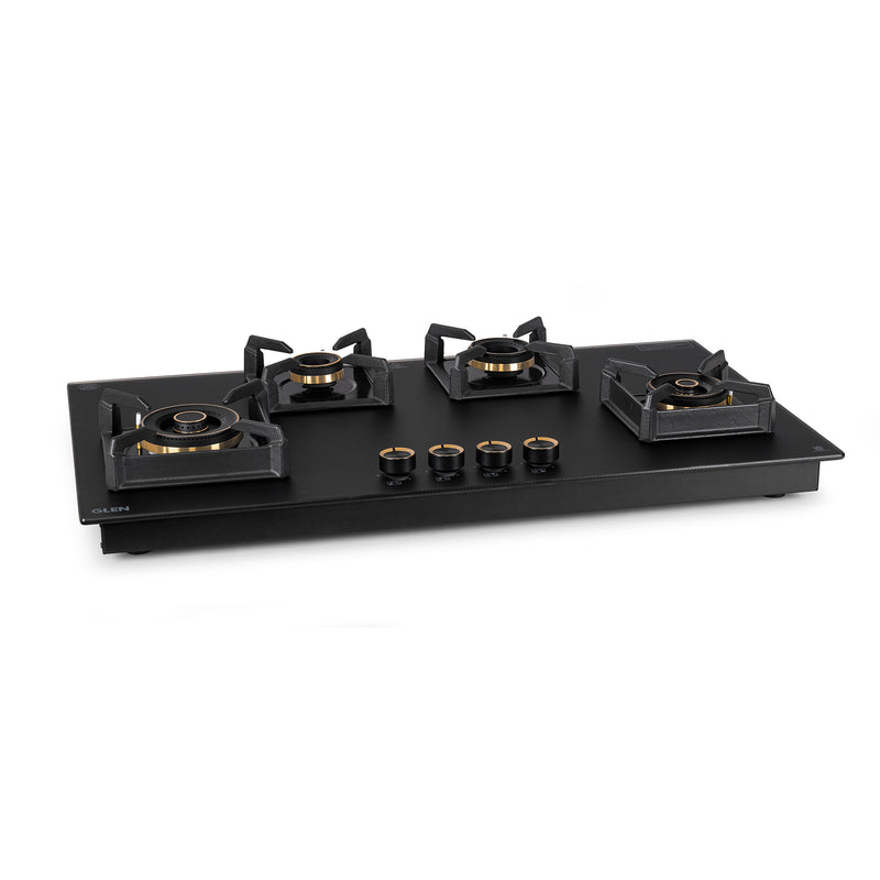4 Burner DFVS Matt Glass Hob with 2 Triple Ring Total Brass Burners Auto Ignition (BH1094XLDFTHT2TRMG)
