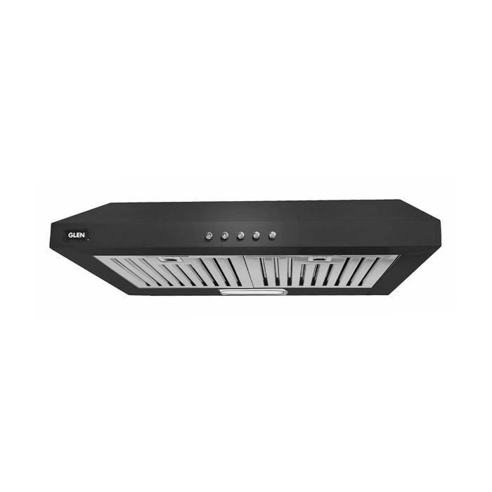 Straight Line Kitchen Chimney with Push Button Baffle filters 60cm 1000 m3/h -Black (6000 DX BL)