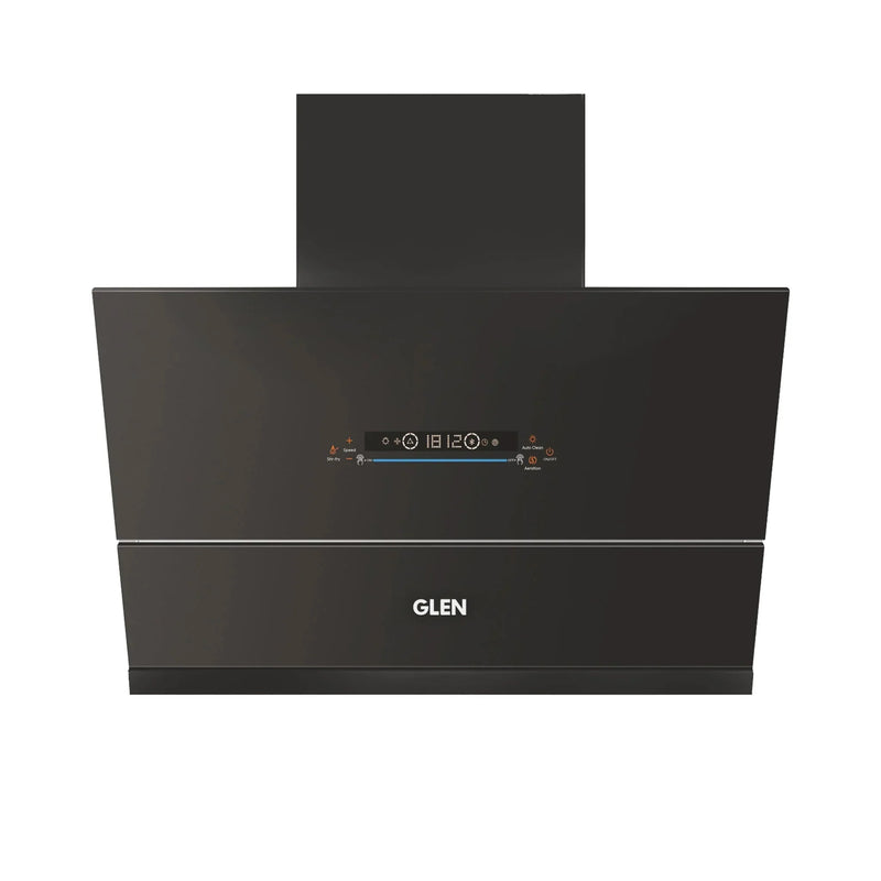 Auto Clean Glass Filterless Chimney with Inverter Technology, BLDC Motor 60/75/90cm 1600 m3/h -Black (6074 AC)