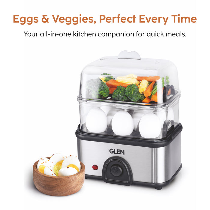 Egg Boiler Steamer Plus Boils Upto 16 Eggs Auto shut Off, Push Button Start, 350W (SA3036EBSPLUS)
