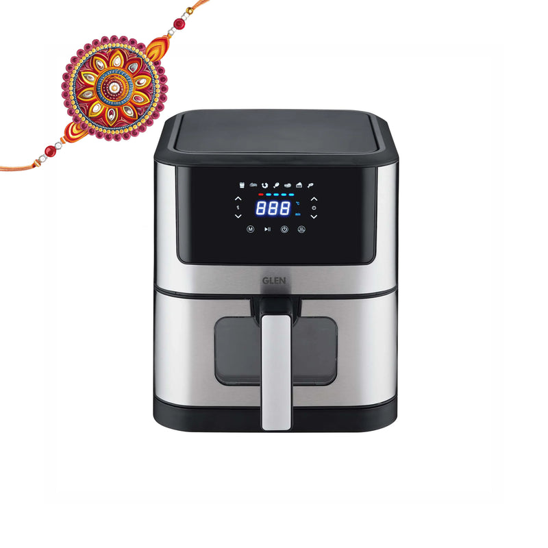 Air Fryer, 6.0 Litre Digital Controls, 7 Pre Set Menu Timer, Temperature Control, 1500W -Black & Silver (3043 DSS)