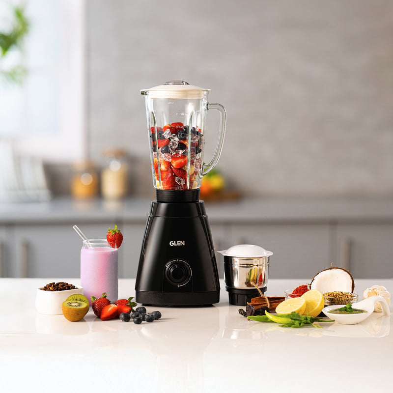 Electric Blender with Glass Jar and SS Grinder Jar 550W - Black (SA4046BGJ)