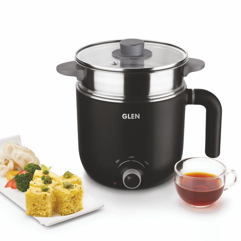 Multi Cook Kettle 1.5 Litre with Stainless Steel Steamer, 600W (SA-9015MCK)