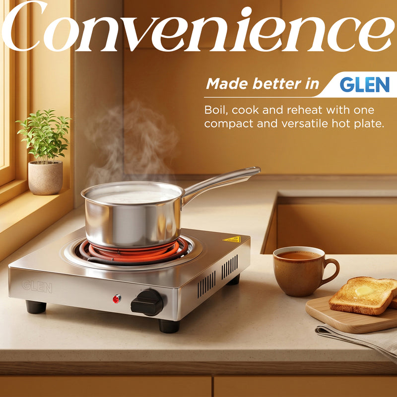 Electric Hot Plate with SS Coil and 3 Temperature Settings 1250W - SA3003EHP
